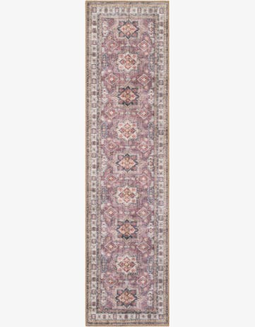 Antique Rose Pink Timeless Runner Rug