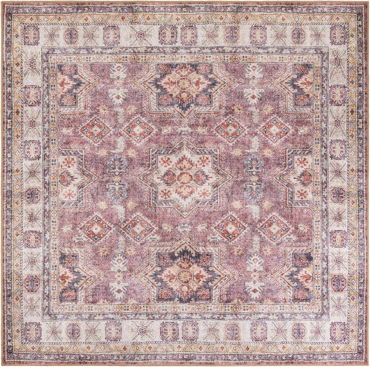 Detail image of 7' 10 x 7' 10 Washable Timeless Square Rug