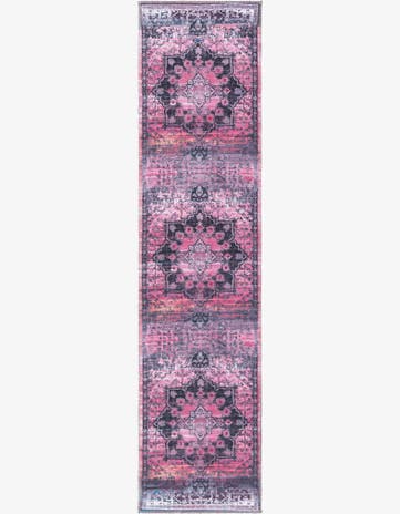 Antique Rose Washable Renaissance Runner Rug