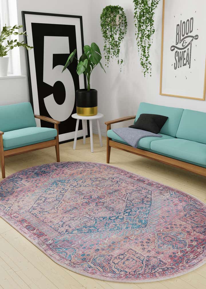 2' x 3' Washable Maahru Oval Rug