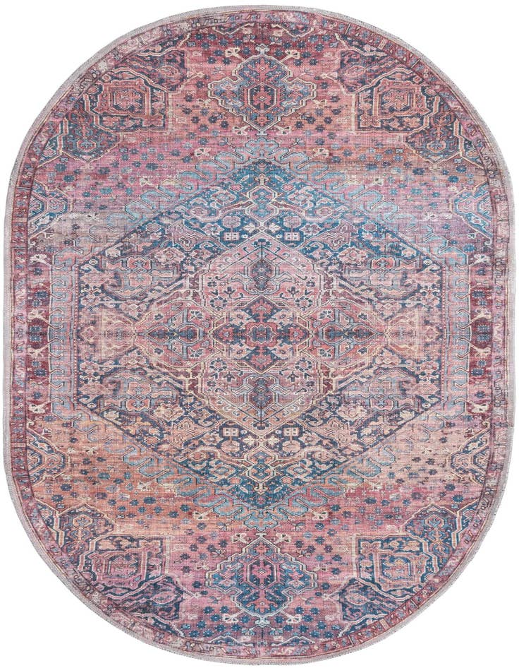 Detail image of 4' x 6' Washable Maahru Oval Rug