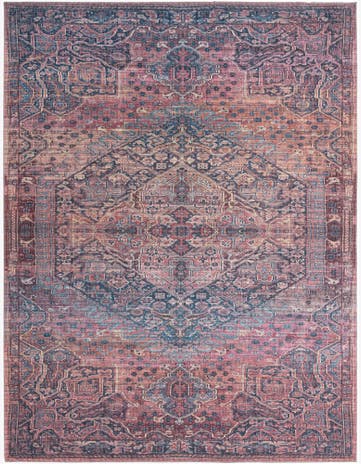 Antique Rust Red Washable Maahru Rug