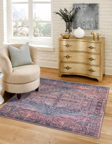 5' 3 x 5' 3 Washable Maahru Square Rug