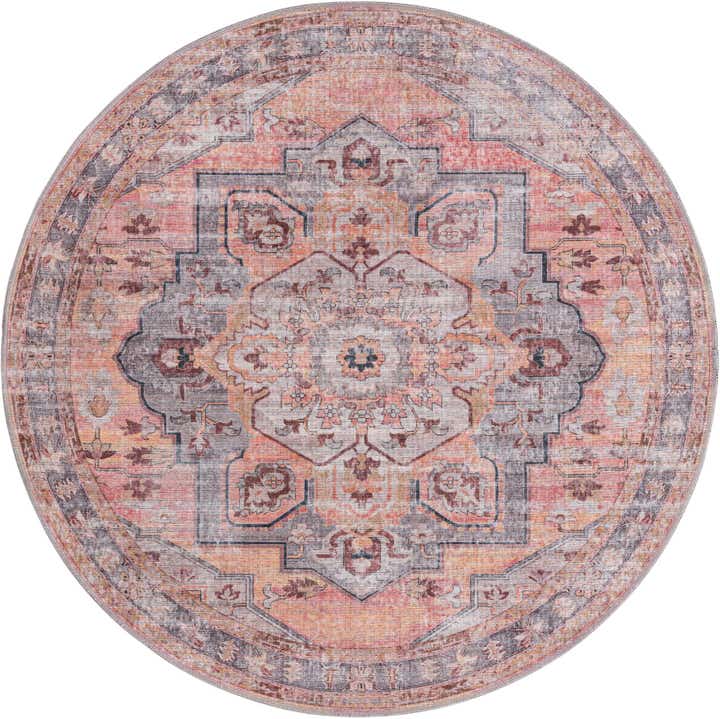 5' 3 x 5' 3 Washable Mangata Round Rug