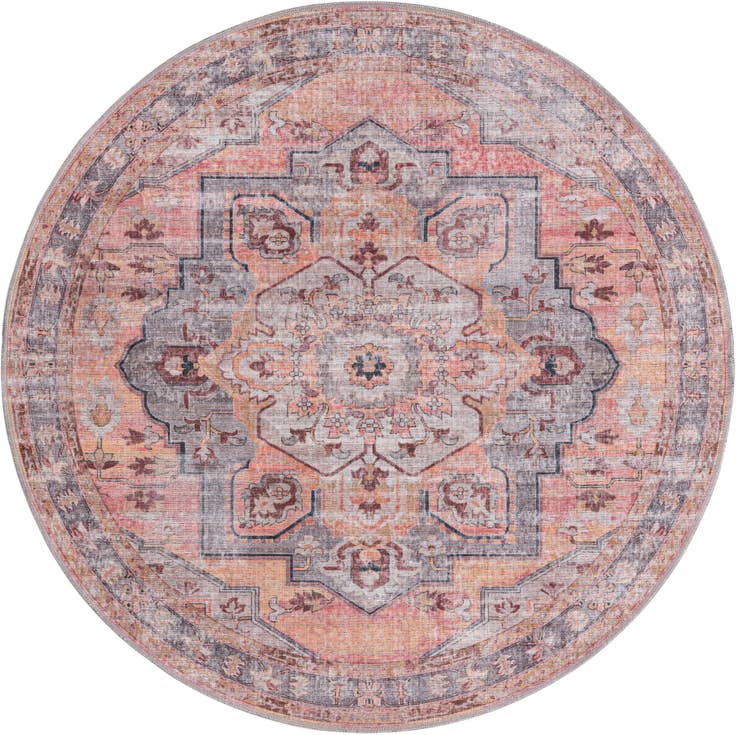 Detail image of 5' 3 x 5' 3 Washable Mangata Round Rug