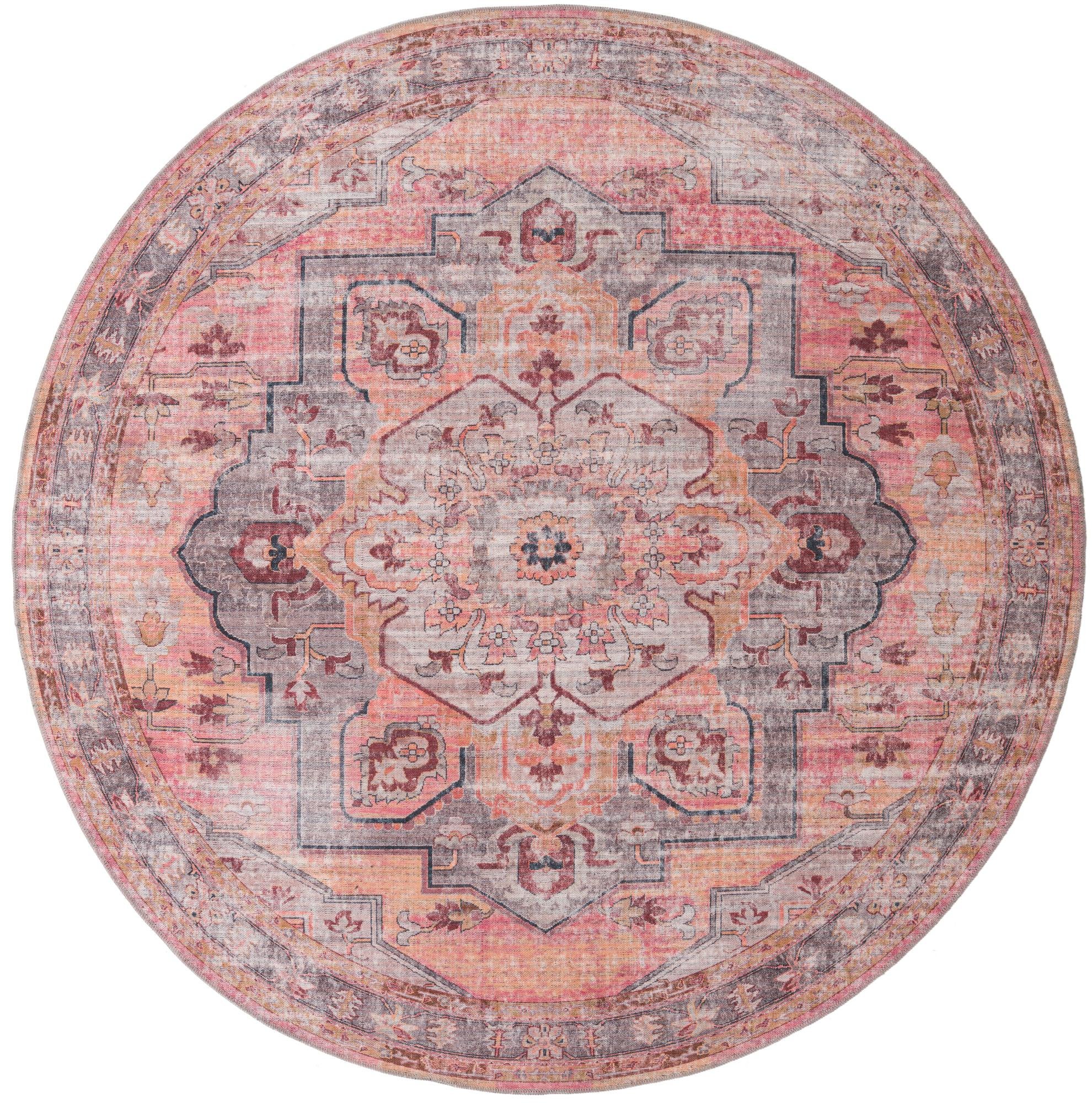7' 3 x 7' 3 Washable Mangata Round Rug