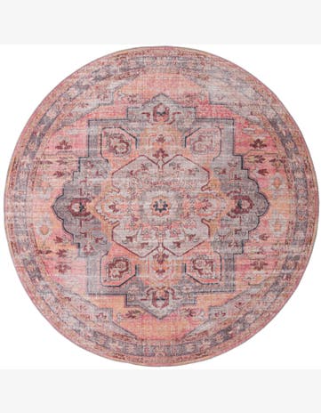 7' 3 x 7' 3 Washable Mangata Round Rug