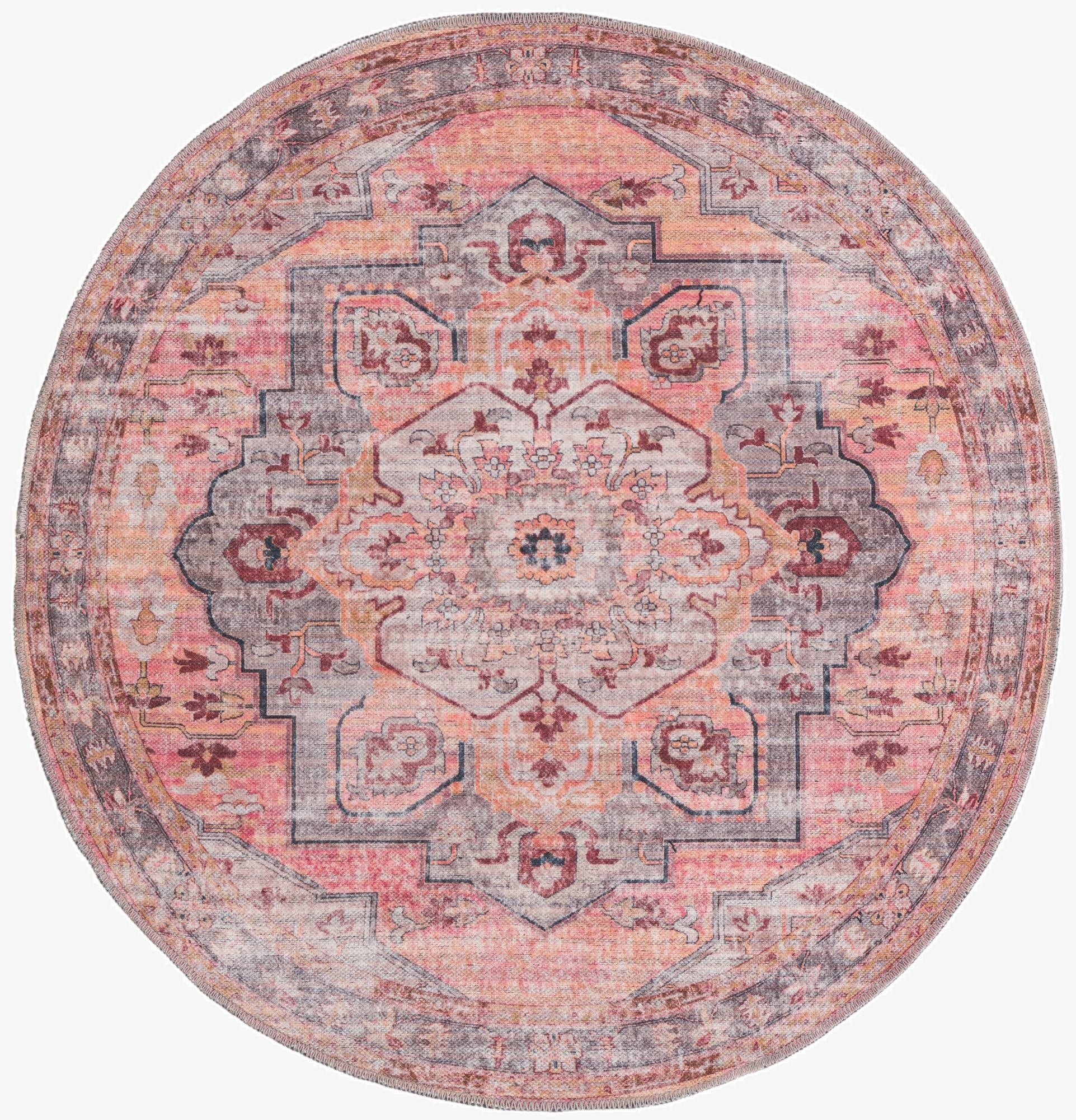 4' x 4'  Washable Mangata Round Rug