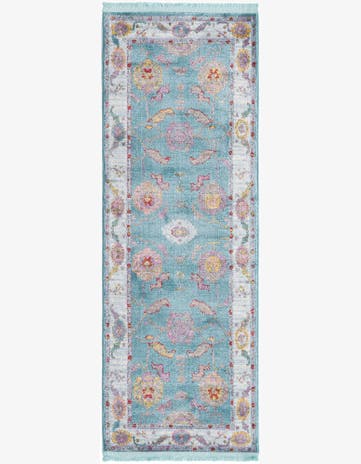 Aqua and Blue Paragon Runner Rug