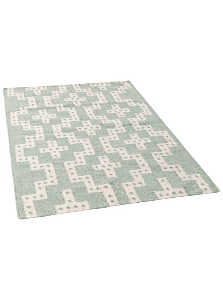 Detail image of 4' 1 x 5' 11  Hand Woven Kilim Wool Rug