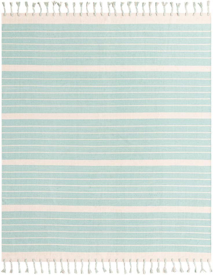 Detail image of 8' x 10' Hand Woven Chindi Cotton Rug