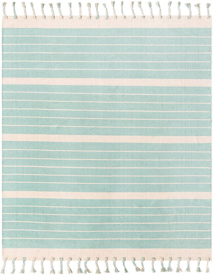 Detail image of 6' 1 x 9' Hand Woven Chindi Cotton Rug