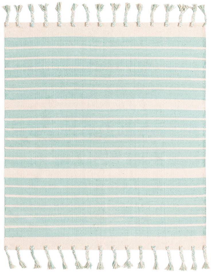 Detail image of 4' 1 x 6' 1 Hand Woven Chindi Cotton Rug