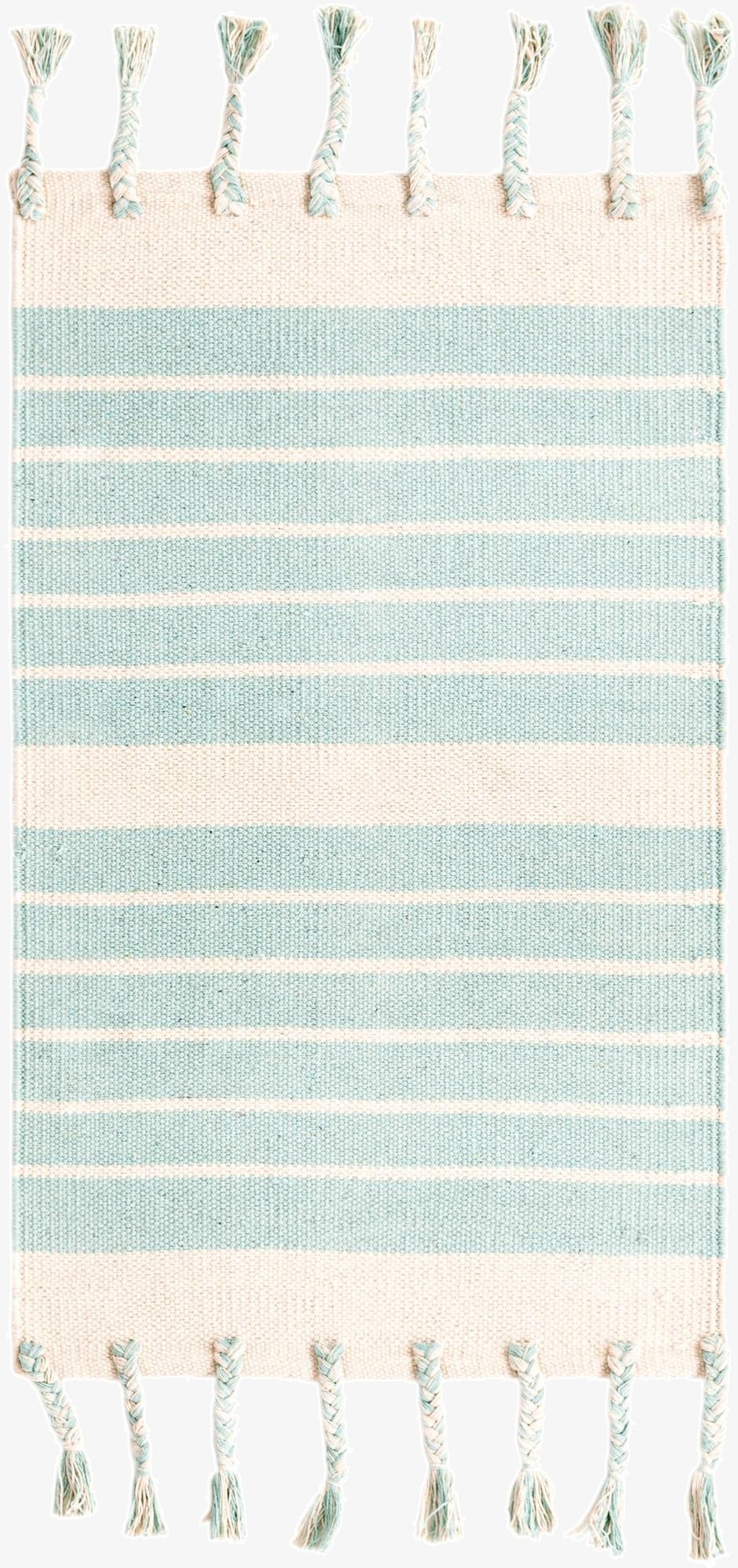 2' x 3' 1  Hand Woven Chindi Cotton Rug