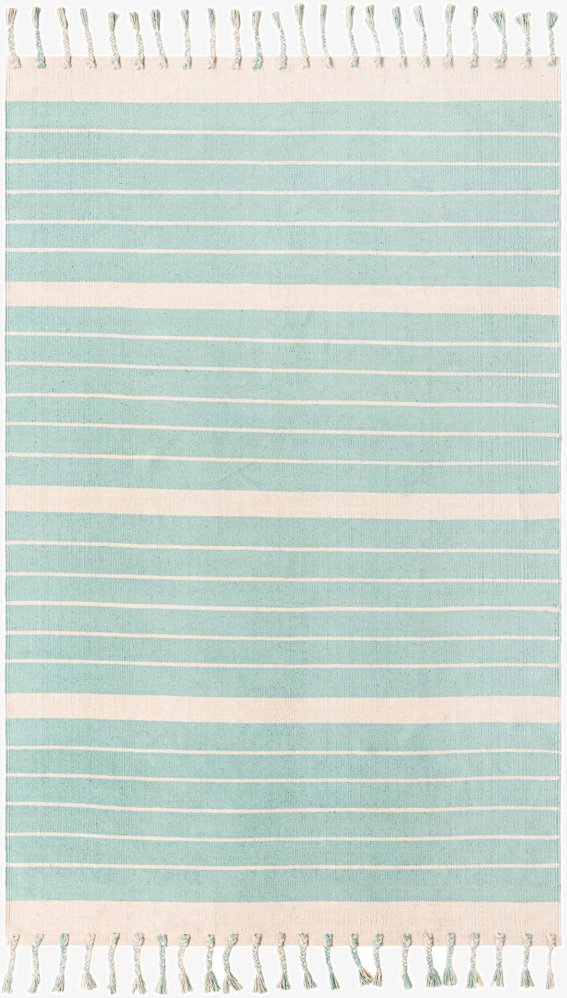 6' 1 x 9'  Hand Woven Chindi Cotton Rug