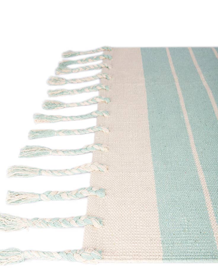 Detail image of 2' 2 x 6' 1  Hand Woven Chindi Cotton Runner Rug