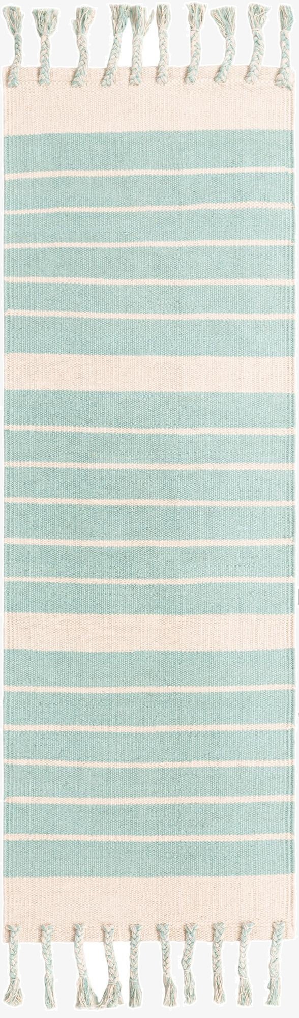 2' 2 x 6' 1  Hand Woven Chindi Cotton Runner Rug