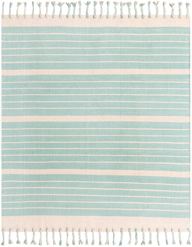 Detail image of 7' 1 x 7' 1 Hand Woven Chindi Cotton Square Rug