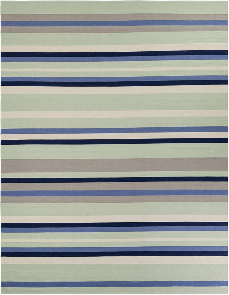 Detail image of 10' x 14' 1 Hand Woven Flatweave Cotton Dhurrie Rug
