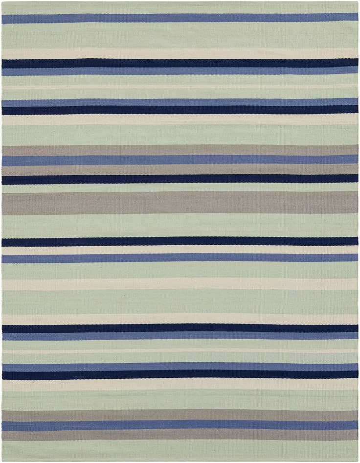 Detail image of 6' 1 x 9' Hand Woven Flatweave Cotton Dhurrie Rug