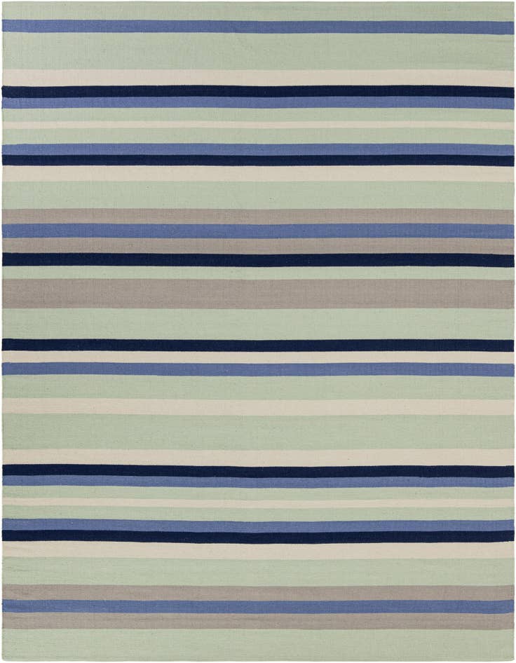 Detail image of 7' 10 x 10' Hand Woven Flatweave Cotton Dhurrie Rug