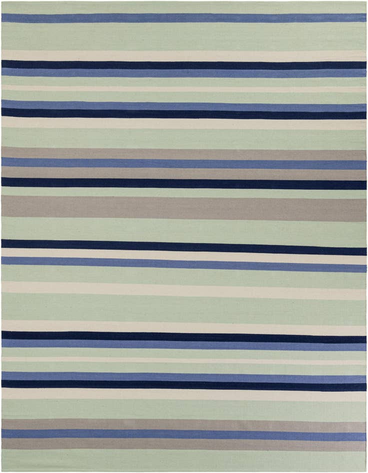 Detail image of 9' x 12' Hand Woven Flatweave Cotton Dhurrie Rug