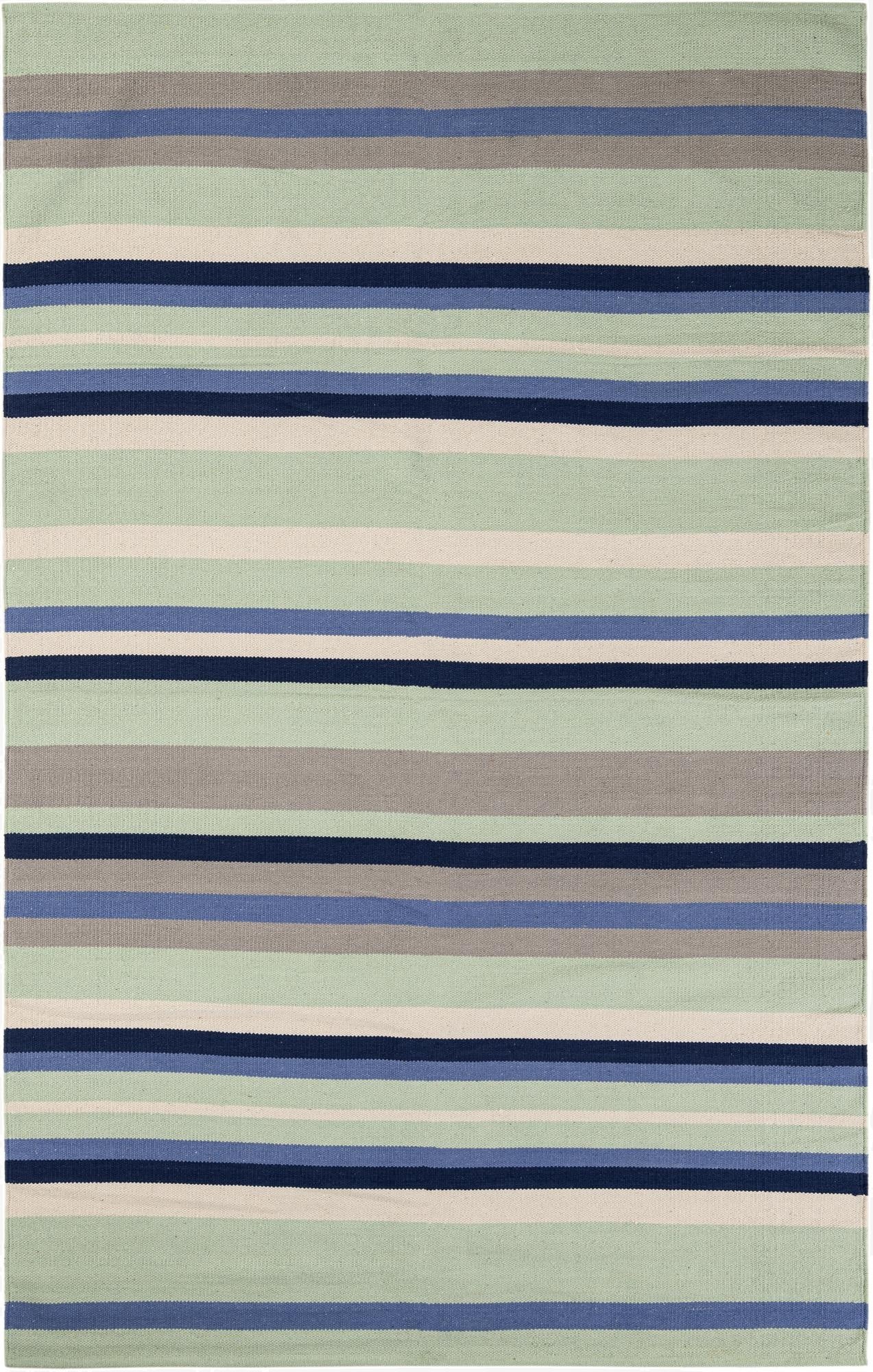 5' 1 x 8'  Hand Woven Flatweave Cotton Dhurrie Rug