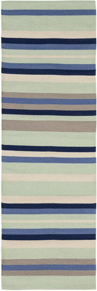 Detail image of 2' x 6' 1 Hand Woven Flatweave Cotton Dhurrie Runner Rug