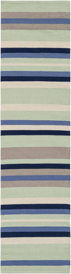 Detail image of 2' x 8' Hand Woven Flatweave Cotton Dhurrie Runner Rug