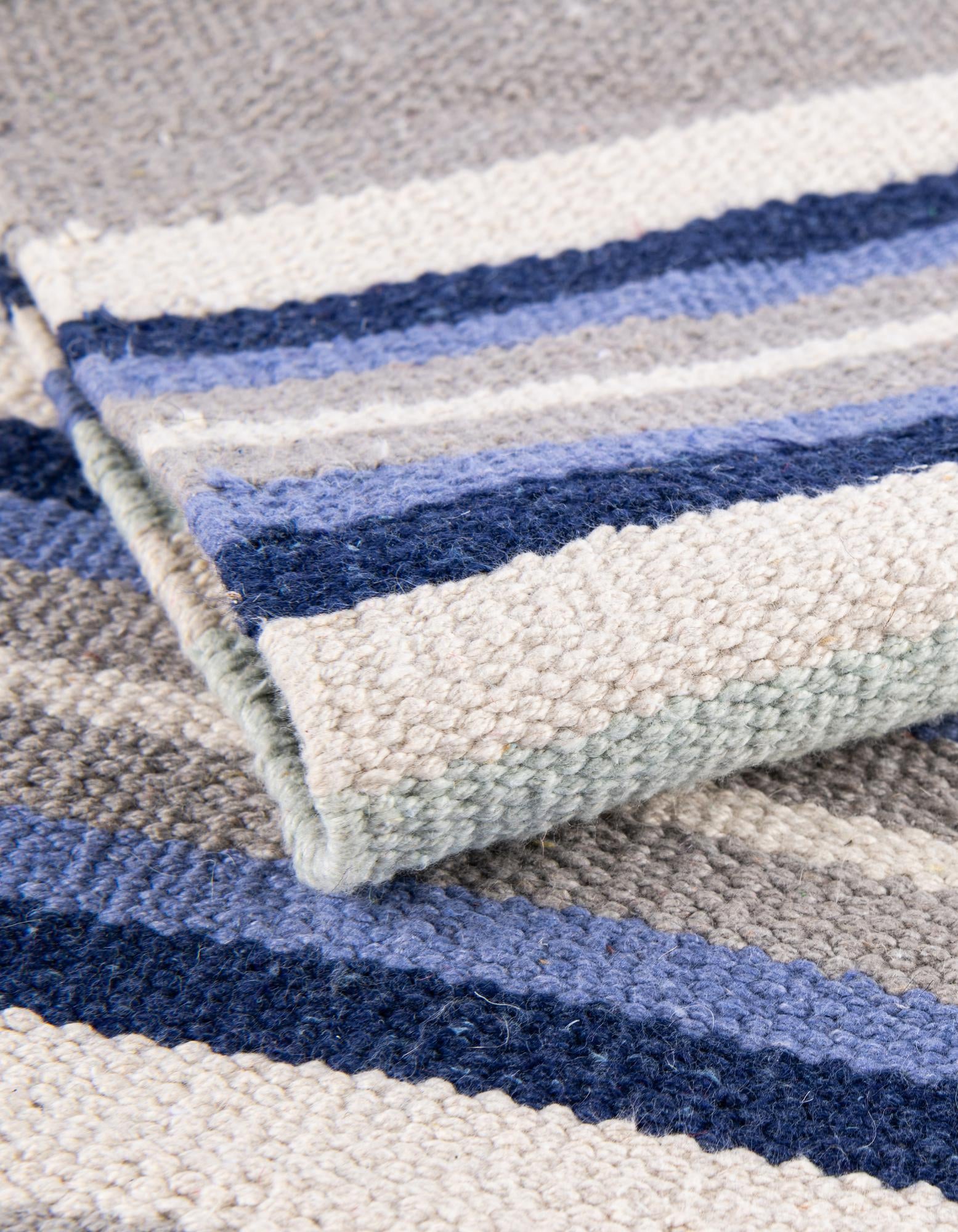 10' x 10' Hand Woven Flatweave Cotton Dhurrie Square Rug