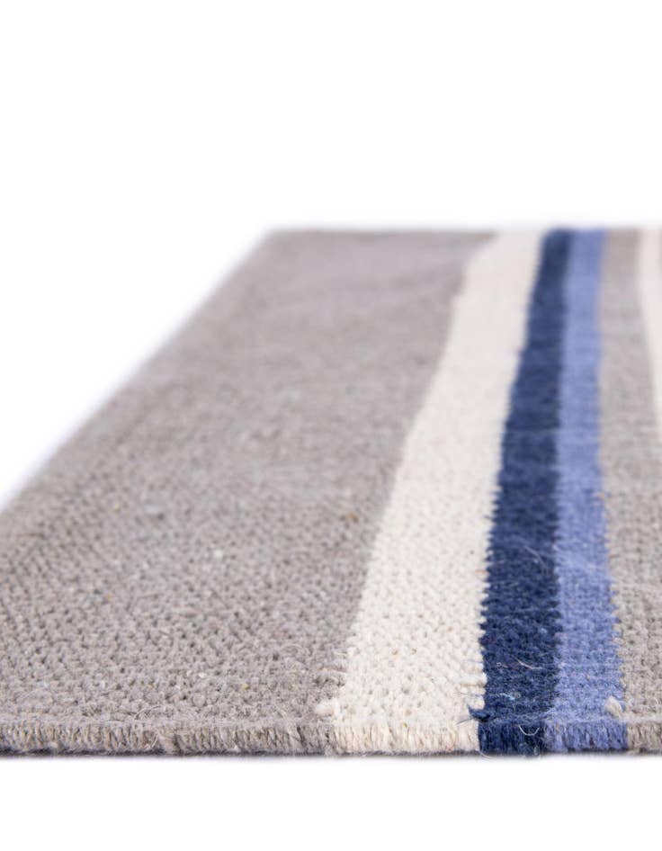 Detail image of 10' x 10' Hand Woven Flatweave Cotton Dhurrie Square Rug