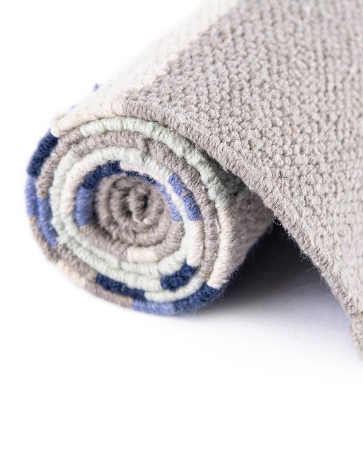 Detail image of 10' x 10'  Hand Woven Flatweave Cotton Dhurrie Square Rug