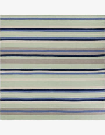 10' x 10' Hand Woven Flatweave Cotton Dhurrie Square Rug