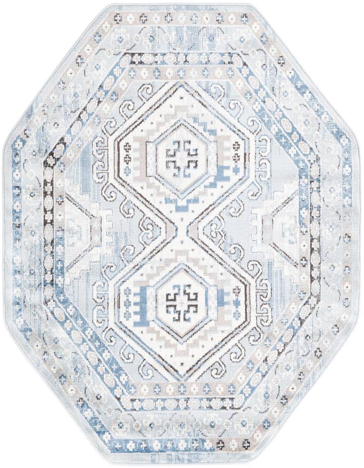 Detail image of 5' 3 x 5' 3 Charlotte Octagon Rug