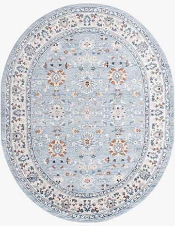 Aqua Blue Charlotte Oval Rug