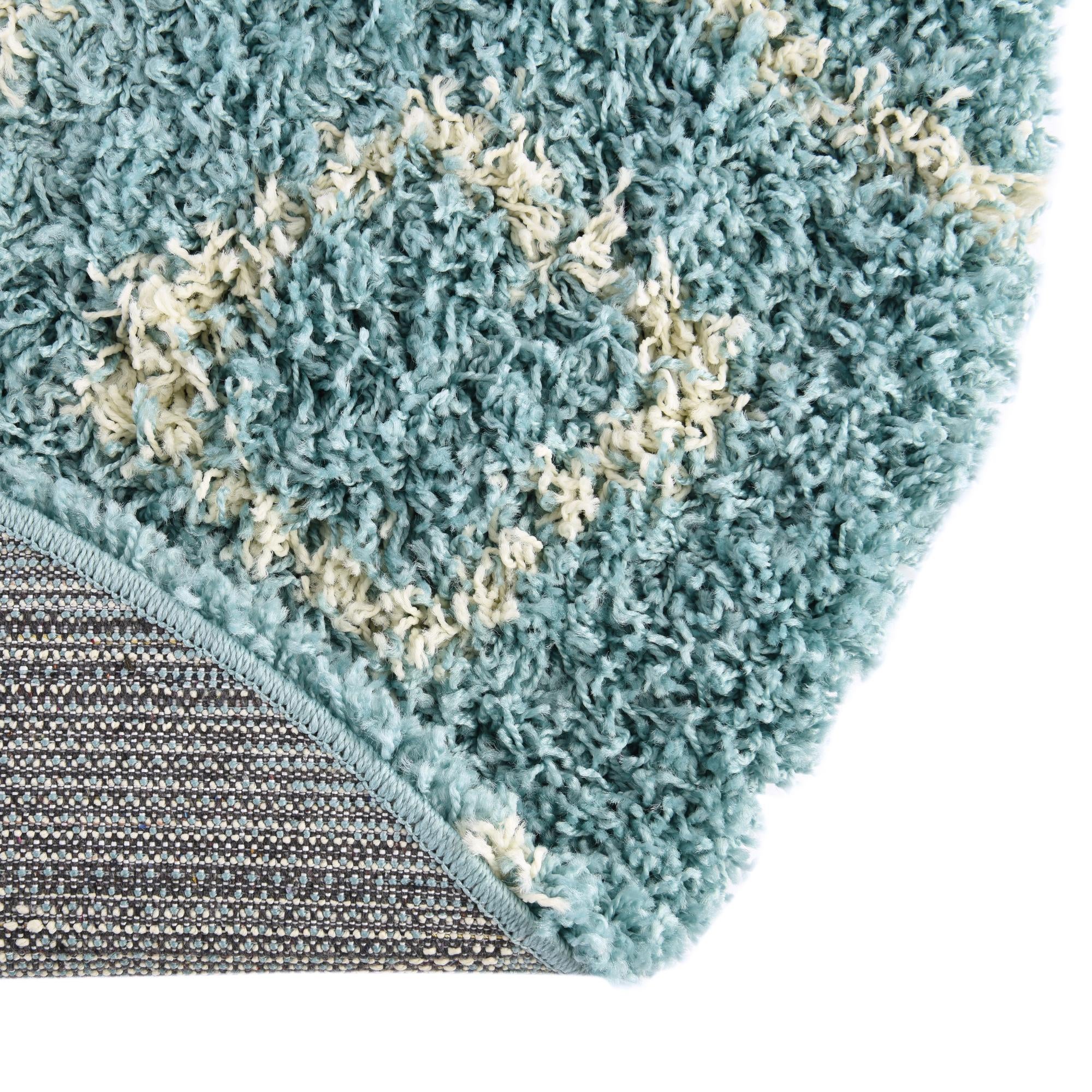 4' x 6' Lattice Shag Oval Rug