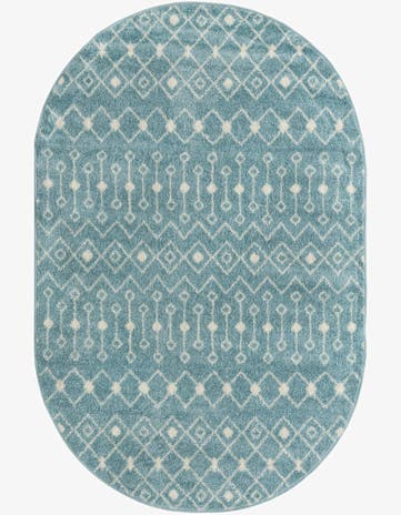 5' 3 x 8' Moroccan Trellis Oval Rug