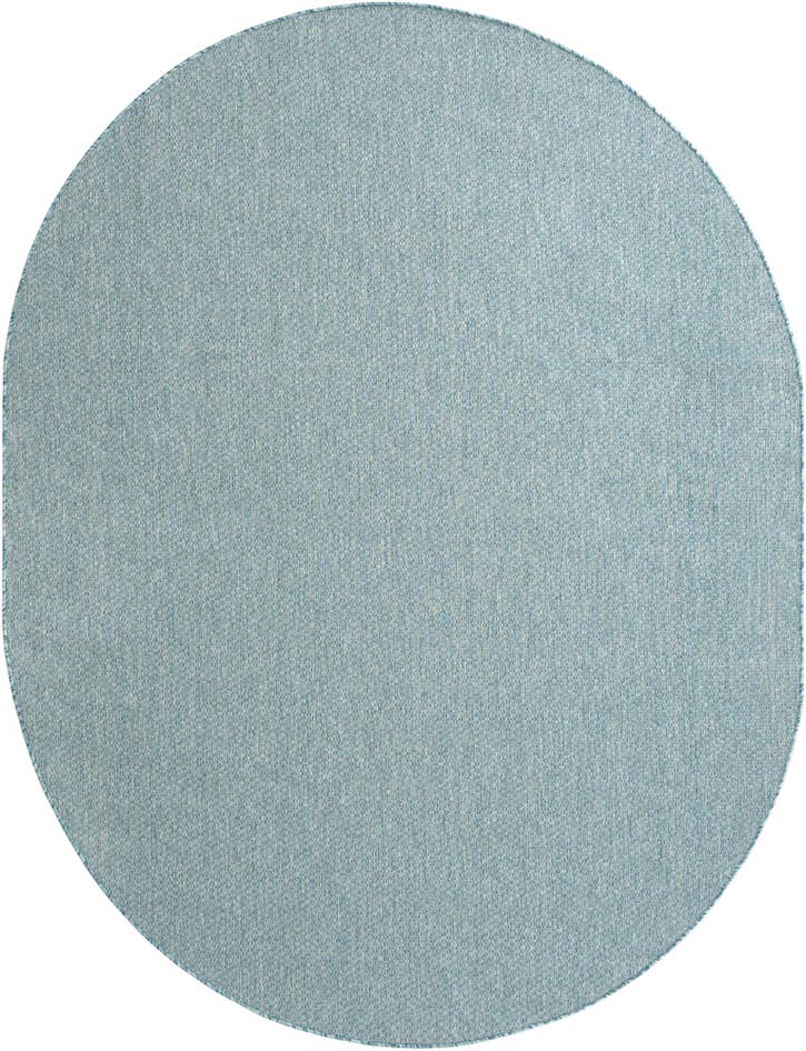 Detail image of 7' 10 x 10' Easy-Clean Solid Indoor / Outdoor Oval Rug
