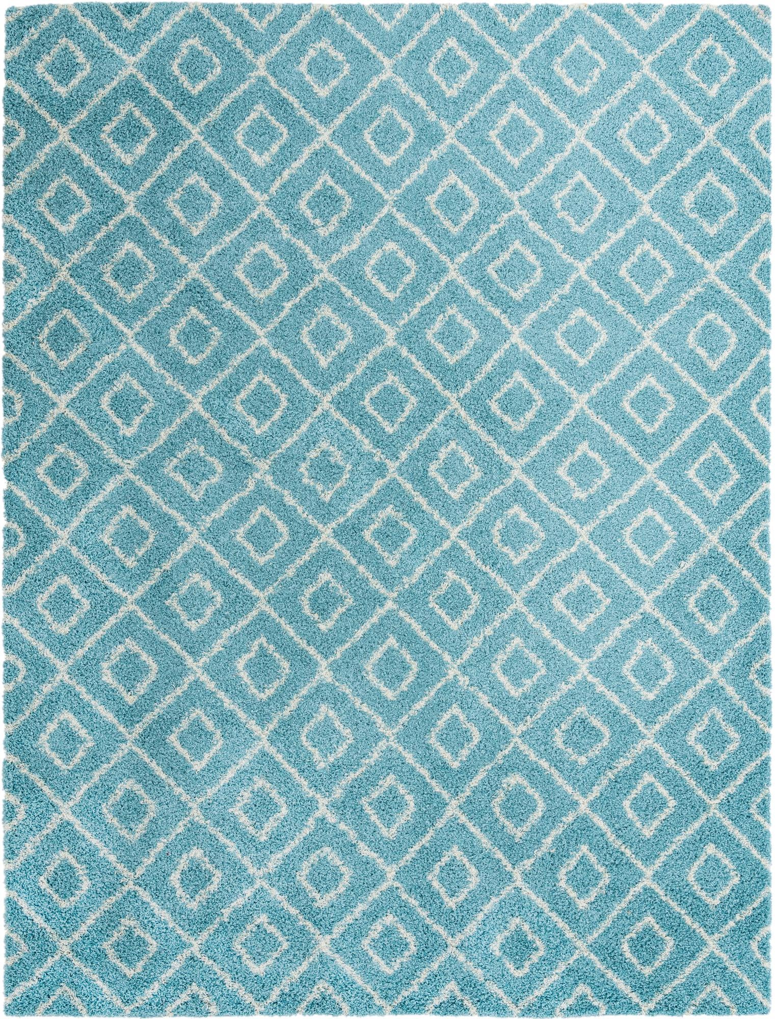 10' 8 x 14' Lattice Shag Rug