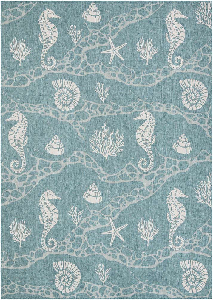 10' x 14' Easy-Clean Coastal Indoor / Outdoor Rug