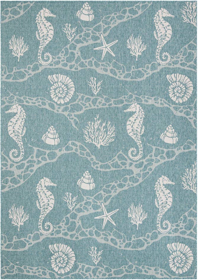 Detail image of 10' x 14' Easy-Clean Coastal Indoor / Outdoor Rug