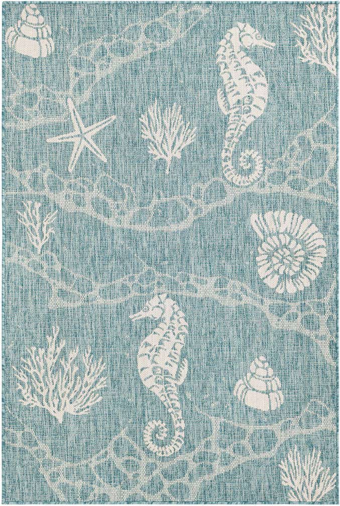 4' x 6' Easy-Clean Coastal Indoor / Outdoor Rug