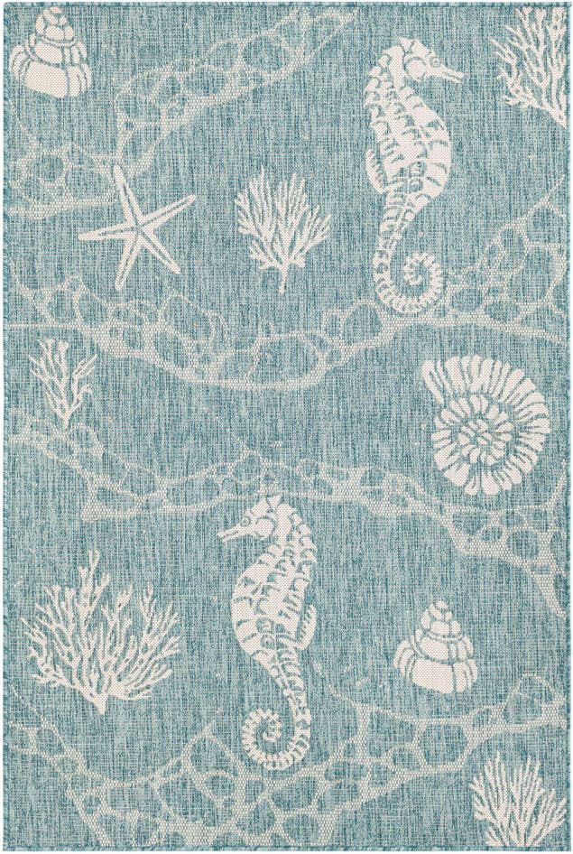 Detail image of 4' x 6' Easy-Clean Coastal Indoor / Outdoor Rug