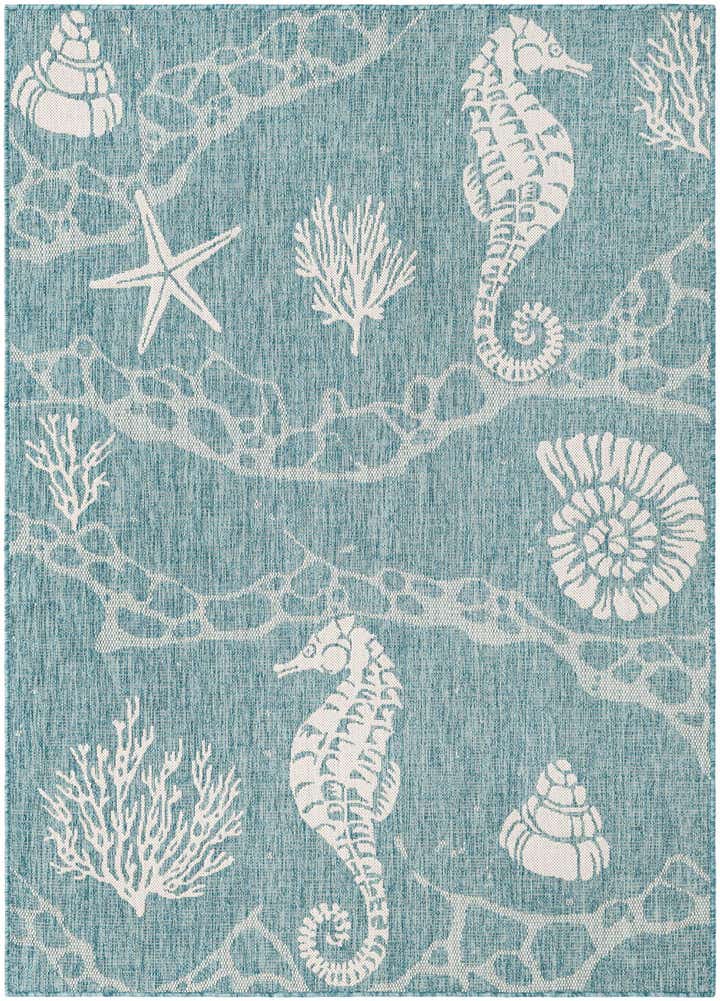 5' 3 x 7' Easy-Clean Coastal Indoor / Outdoor Rug
