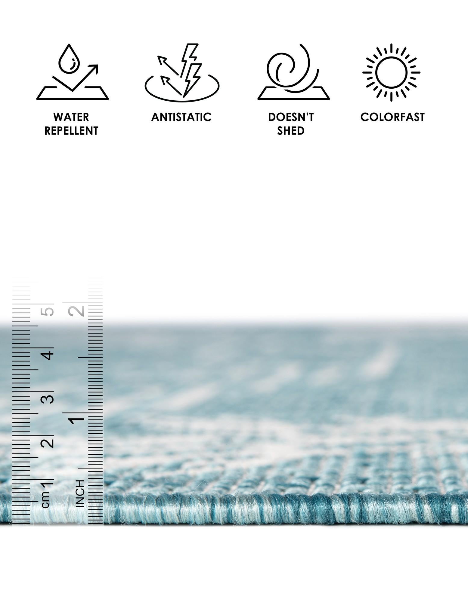 5' 3 x 8' Easy-Clean Coastal Indoor / Outdoor Rug
