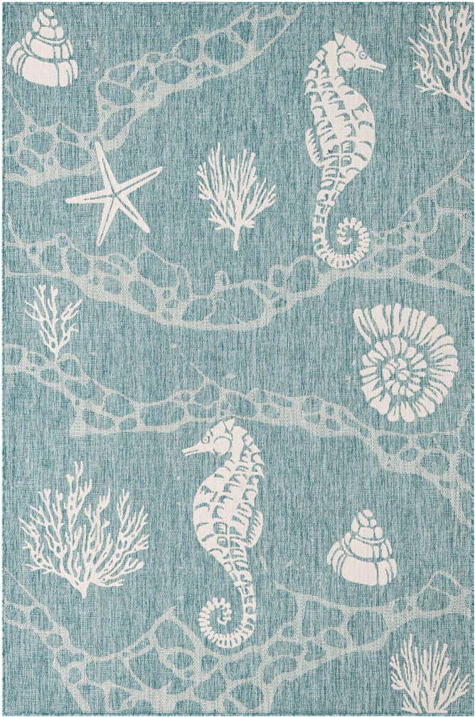6' x 9' Easy-Clean Coastal Indoor / Outdoor Rug