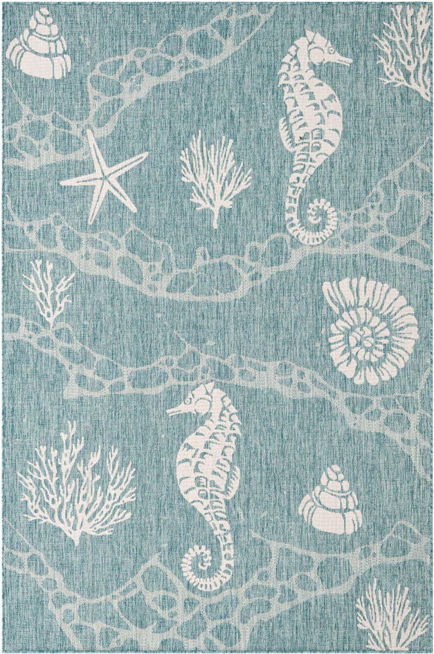 Detail image of 6' x 9' Easy-Clean Coastal Indoor / Outdoor Rug