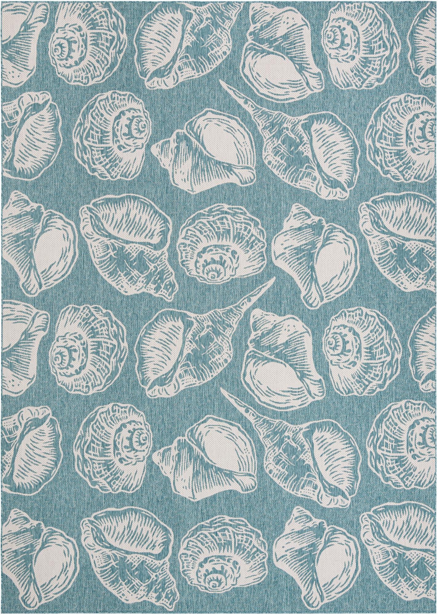 10' x 14' Easy-Clean Coastal Indoor / Outdoor Rug