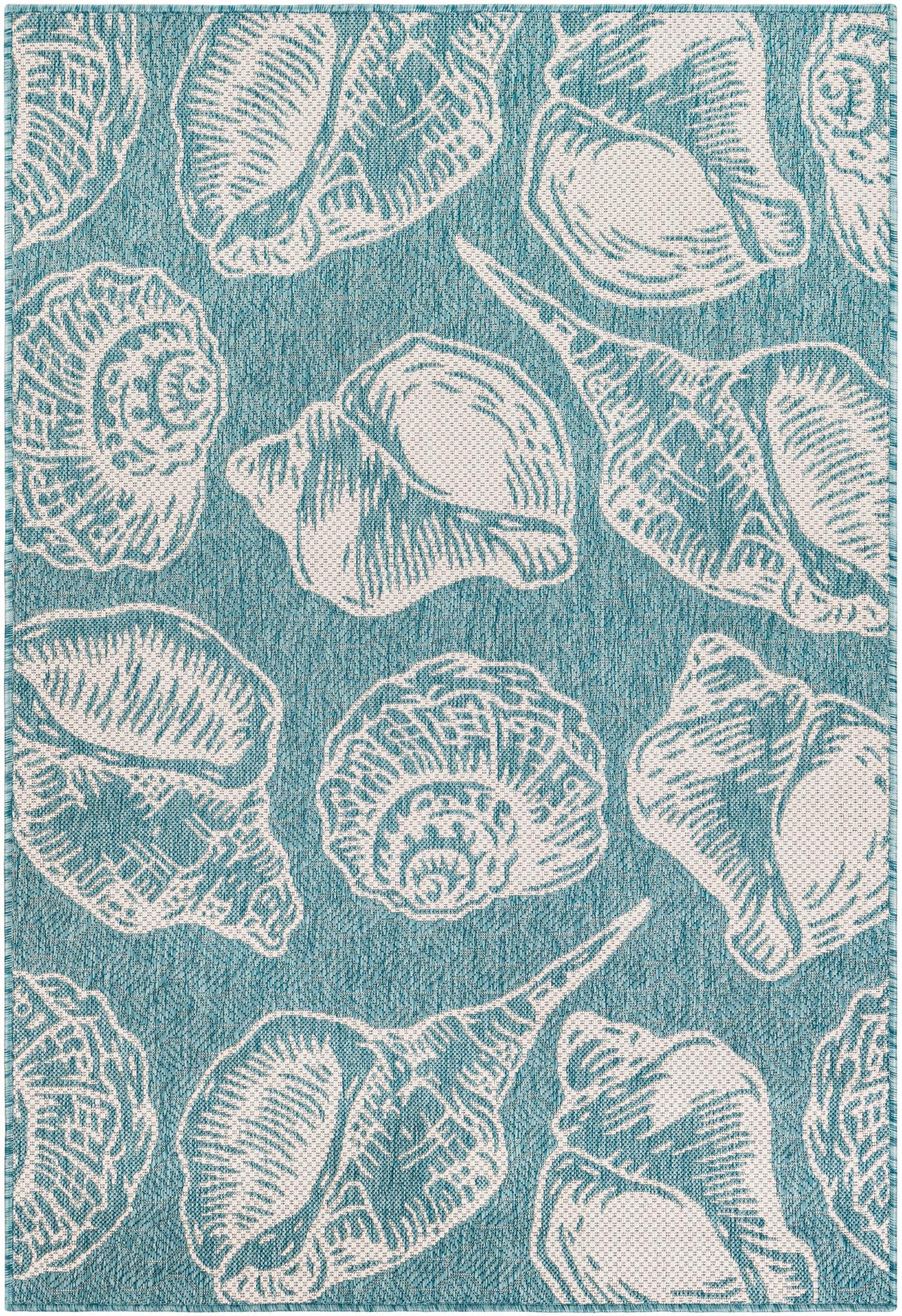 4' x 6' Easy-Clean Coastal Indoor / Outdoor Rug