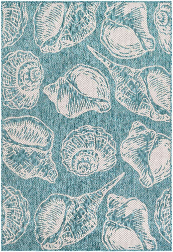 4' x 6' Easy-Clean Coastal Indoor / Outdoor Rug